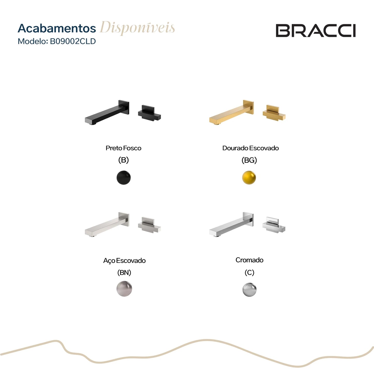 TORNEIRA ÁGUA FRIA PAREDE VERCCI AÇO ESCOVADO