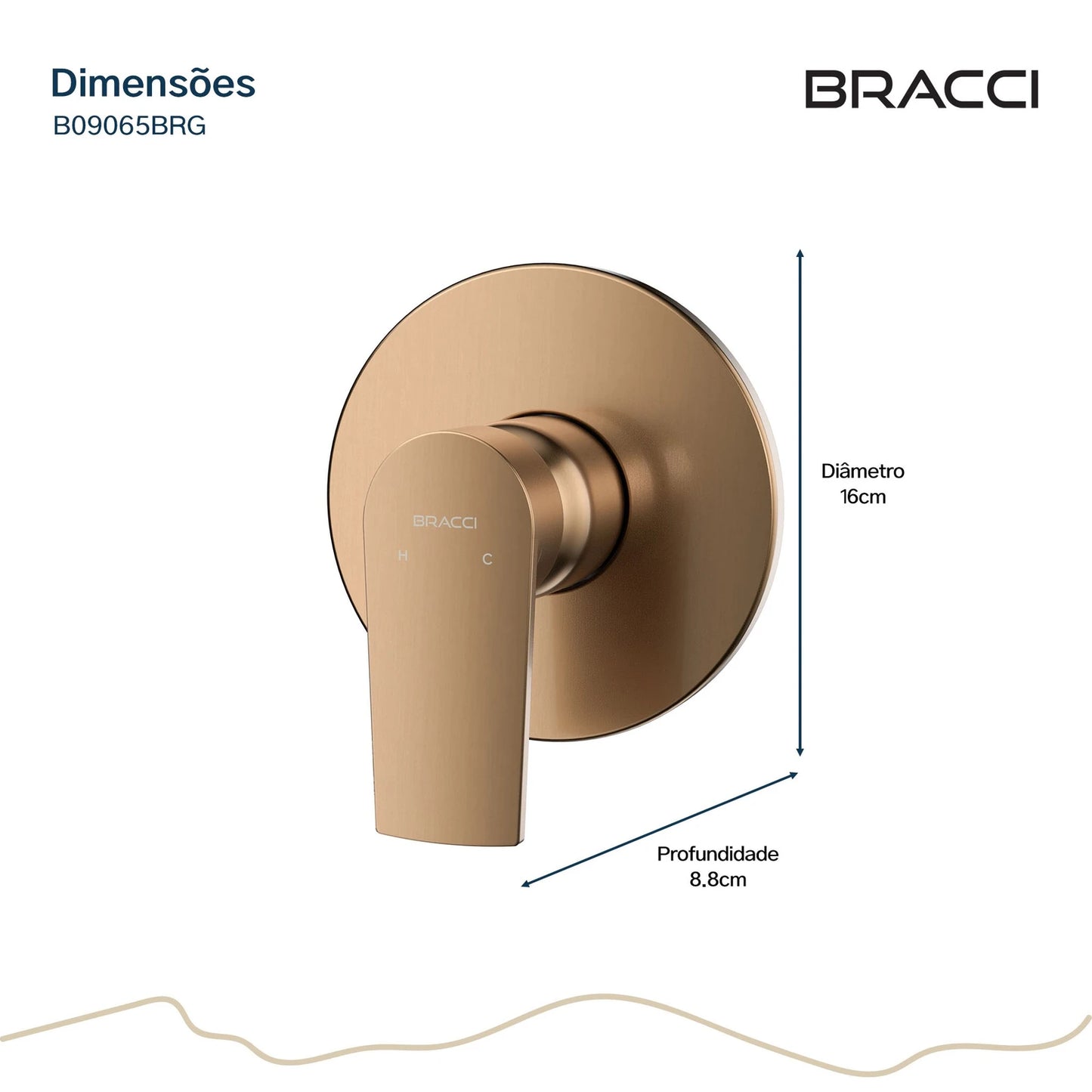 ACABAMENTO MONOCOMANDO CHUVEIRO DOCOL 3/4 ROSE ESCOVADO
