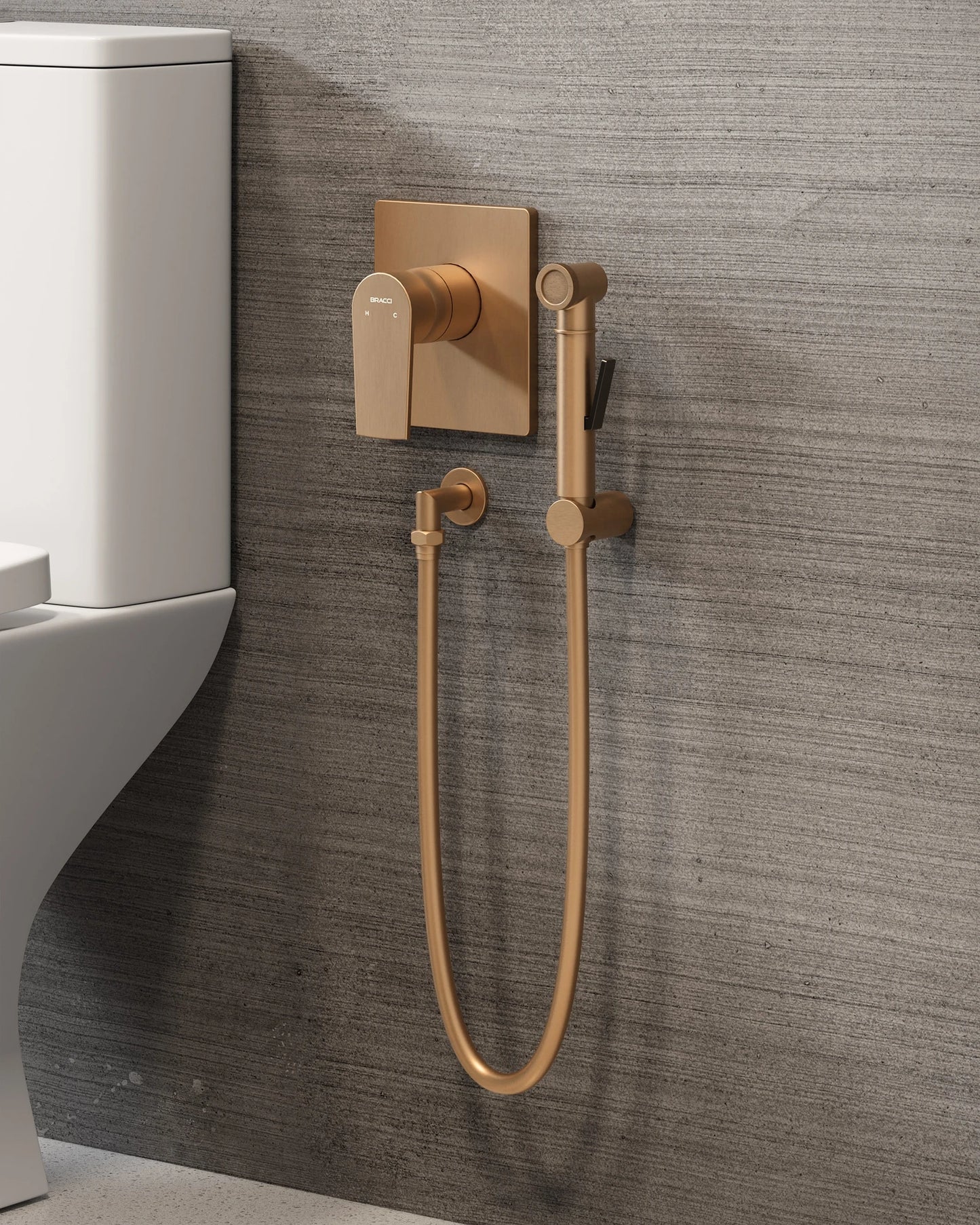 ACABAMENTO MONOCOMANDO DE DUCHA HIGIÊNICA ROSE ESCOVADO