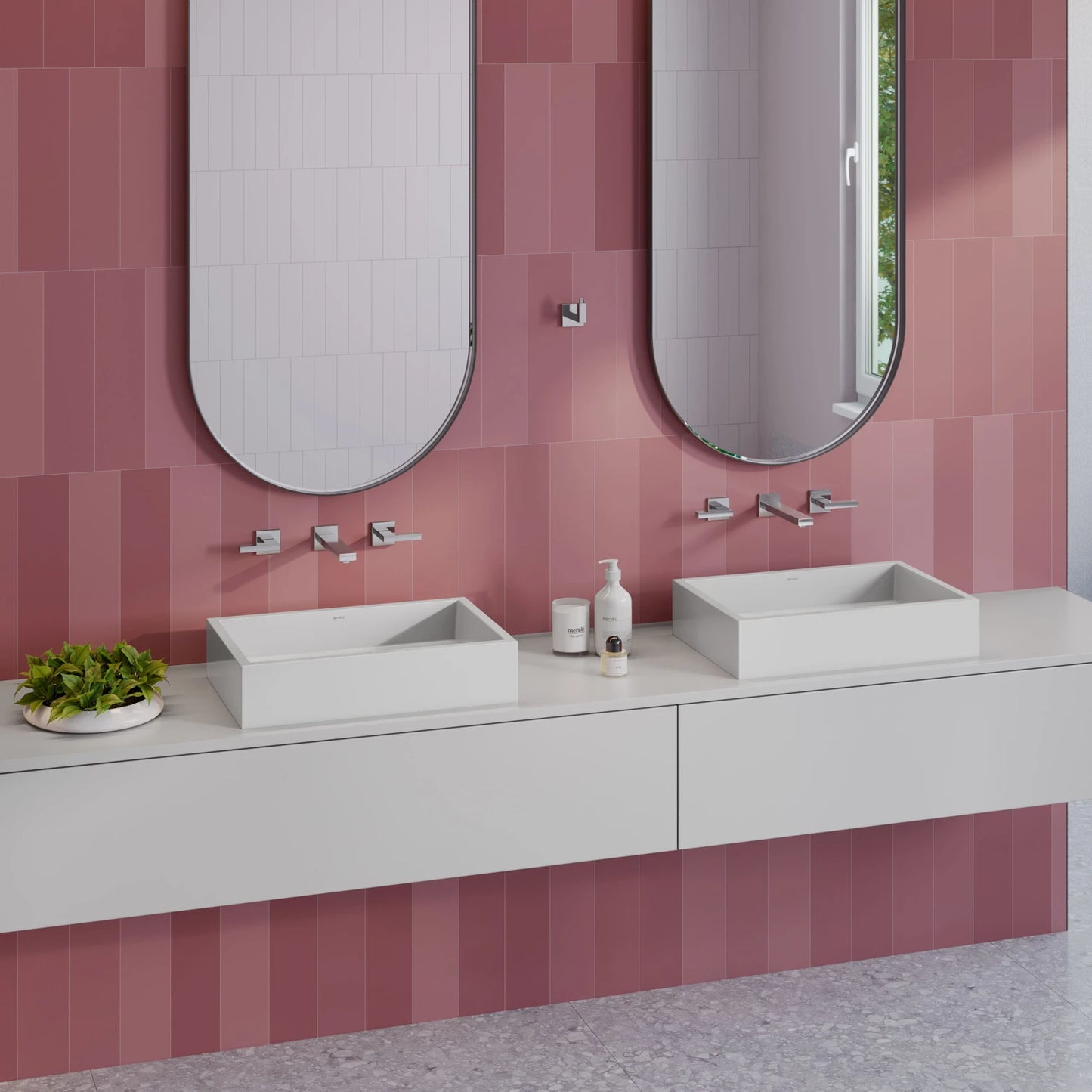 TORNEIRA DUPLO COMANDO DE PAREDE Q/F VERCCI CROMADO