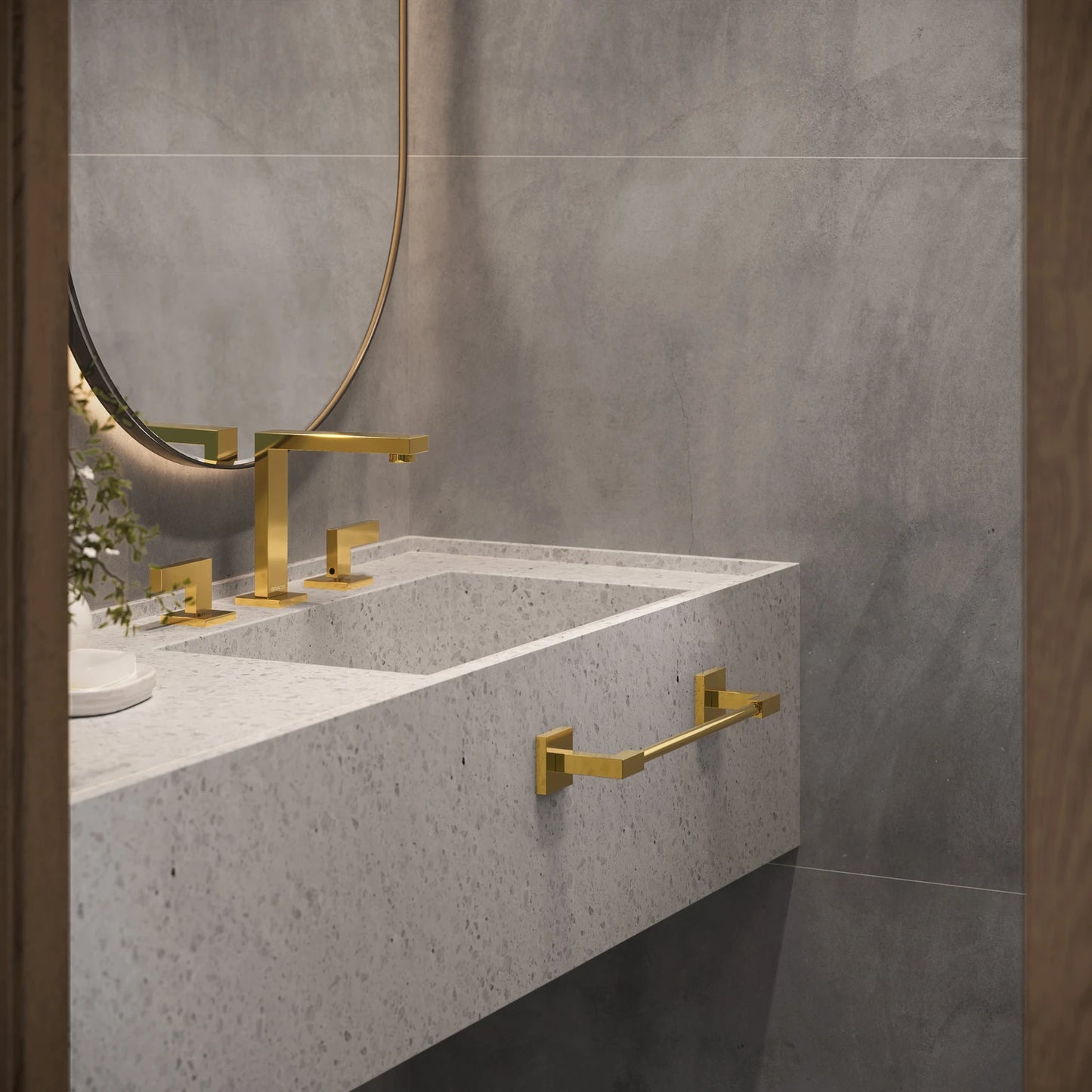 TORNEIRA DUPLO COMANDO Q/F VERCCI DOURADO