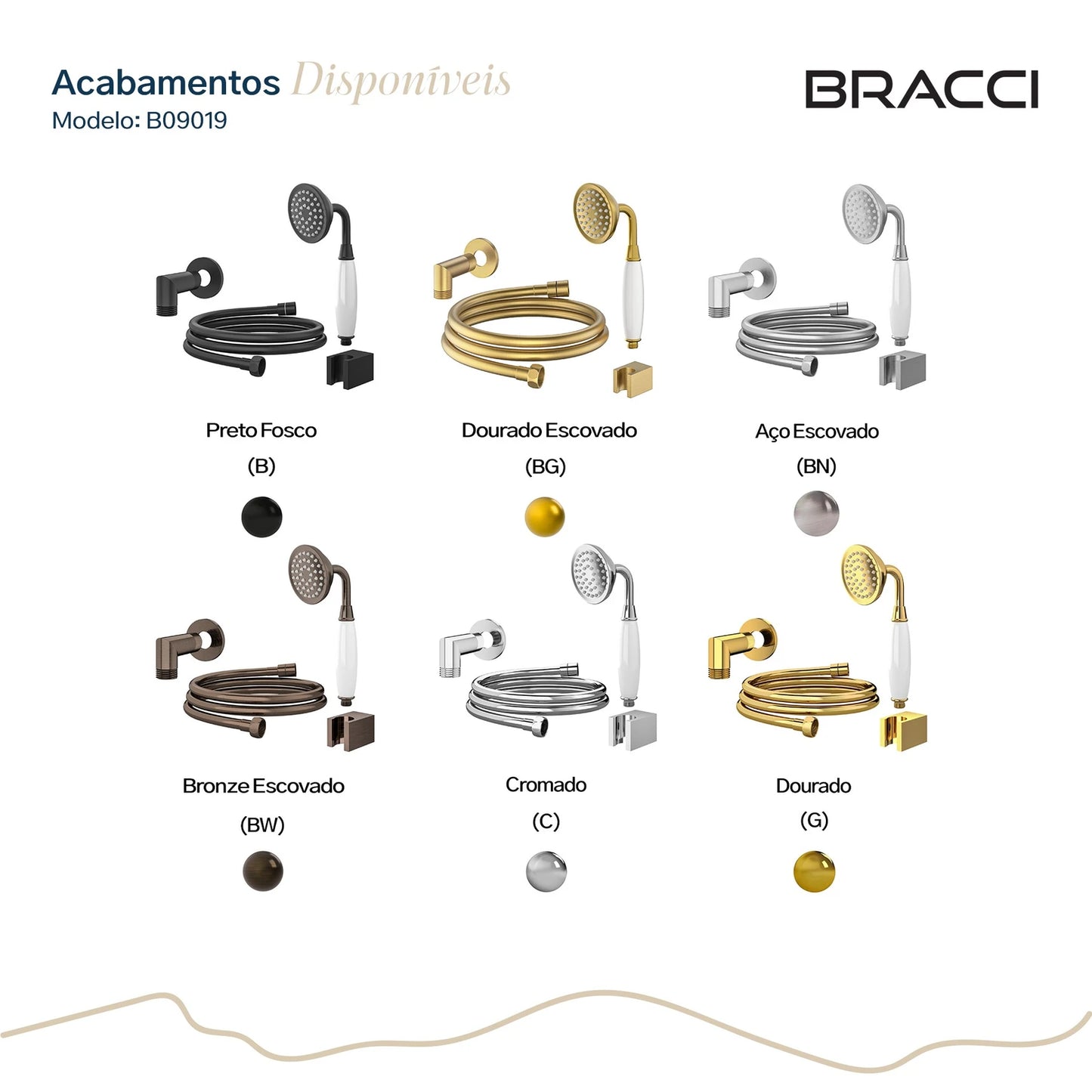 KIT DESVIADOR CHUVEIRO DE TETO CLÁSSICO BRONZE ESCOVADO