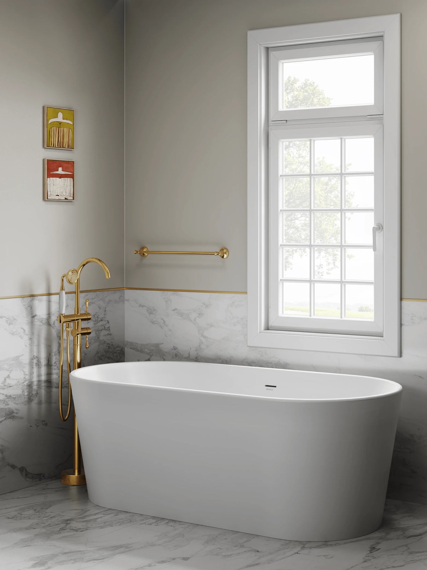 TORNEIRA MONOCOMANDO Q/F PARA BANHEIRAS DOURADO