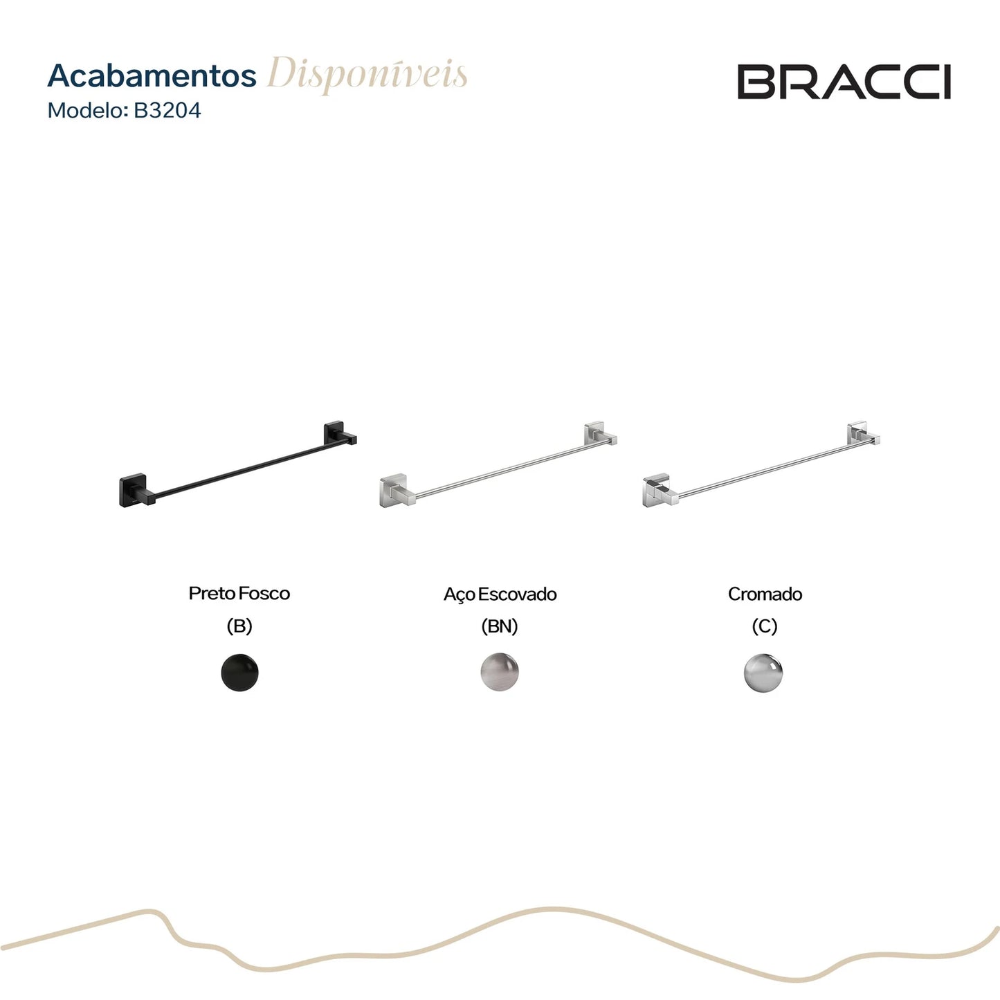 TOALHEIRO SIMPLES ESSENCE AÇO ESCOVADO