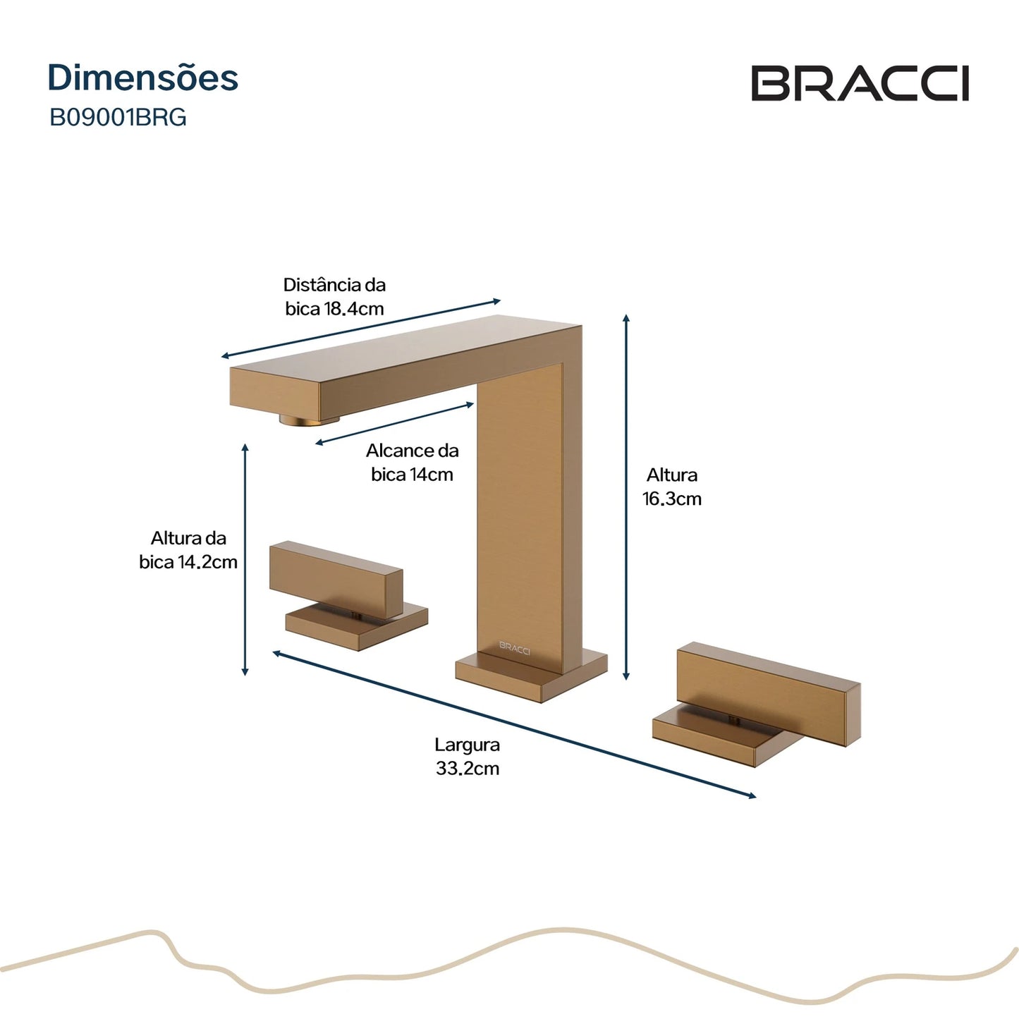 TORNEIRA DUPLO COMANDO Q/F VERCCI ROSE ESCOVADO