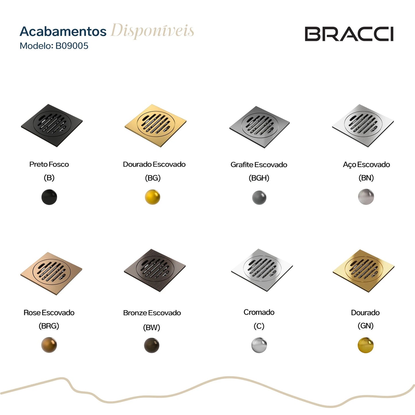 RALO 10X10 DOURADO ESCOVADO