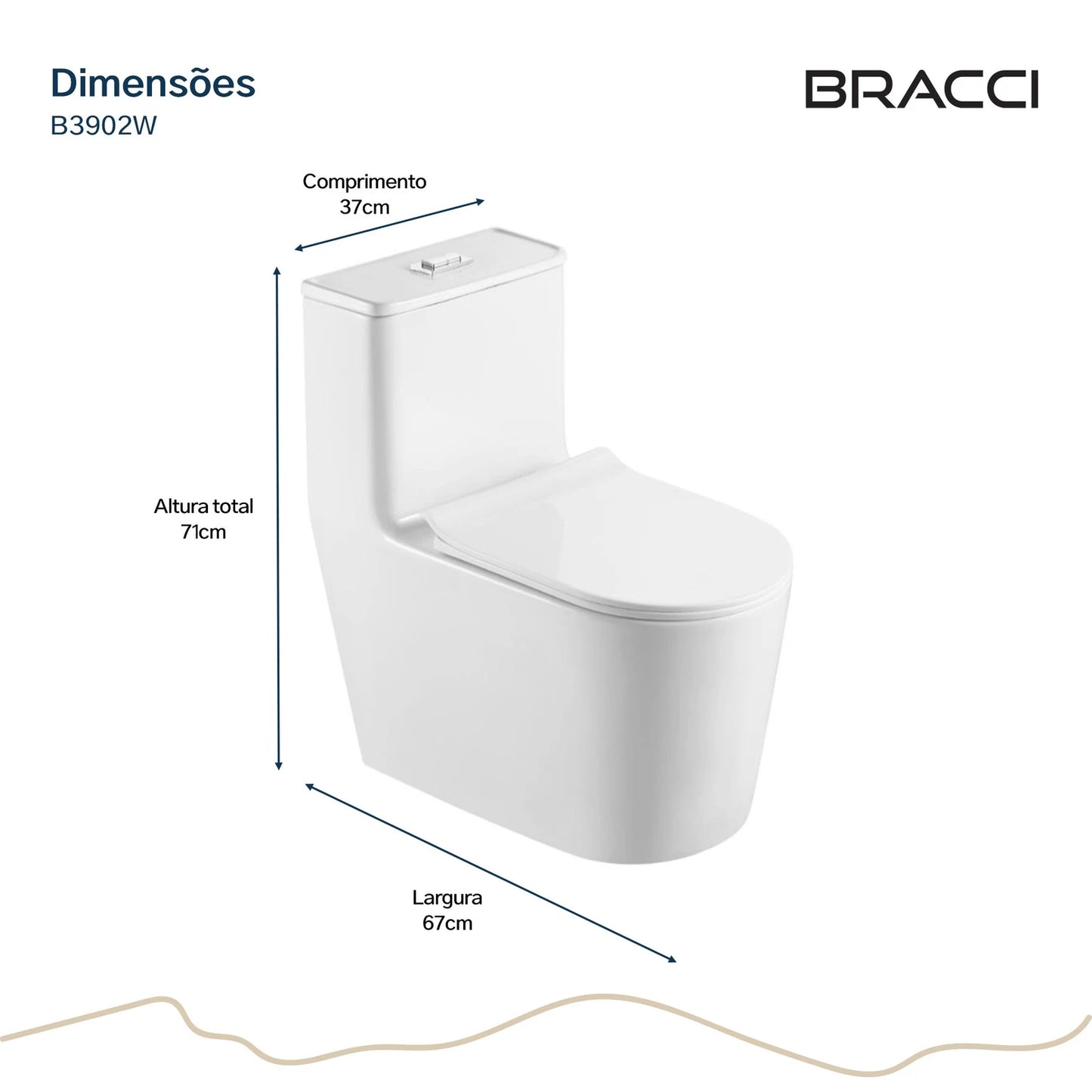 BACIA SANITÁRIA MONOBLOCO RIVA BRANCA