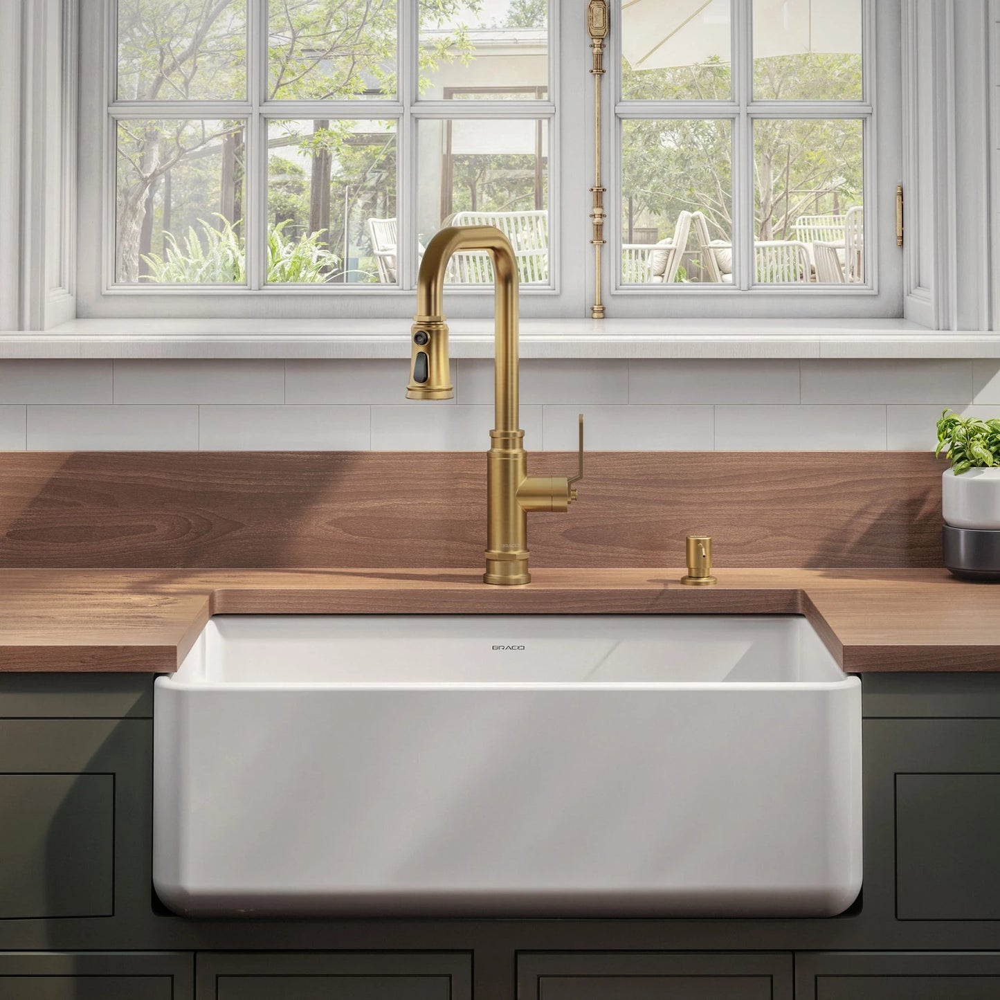 TORNEIRA MONOCOMANDO Q/F INDUSTRIAL DOURADO ESCOVADO