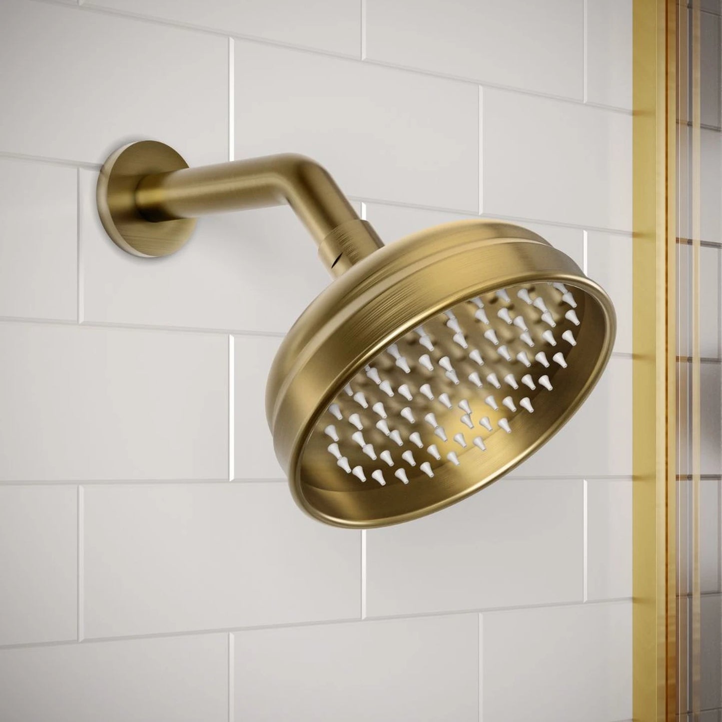 CHUVEIRO CLÁSSICO ST CLAIRE 6 POL DOURADO ESCOVADO