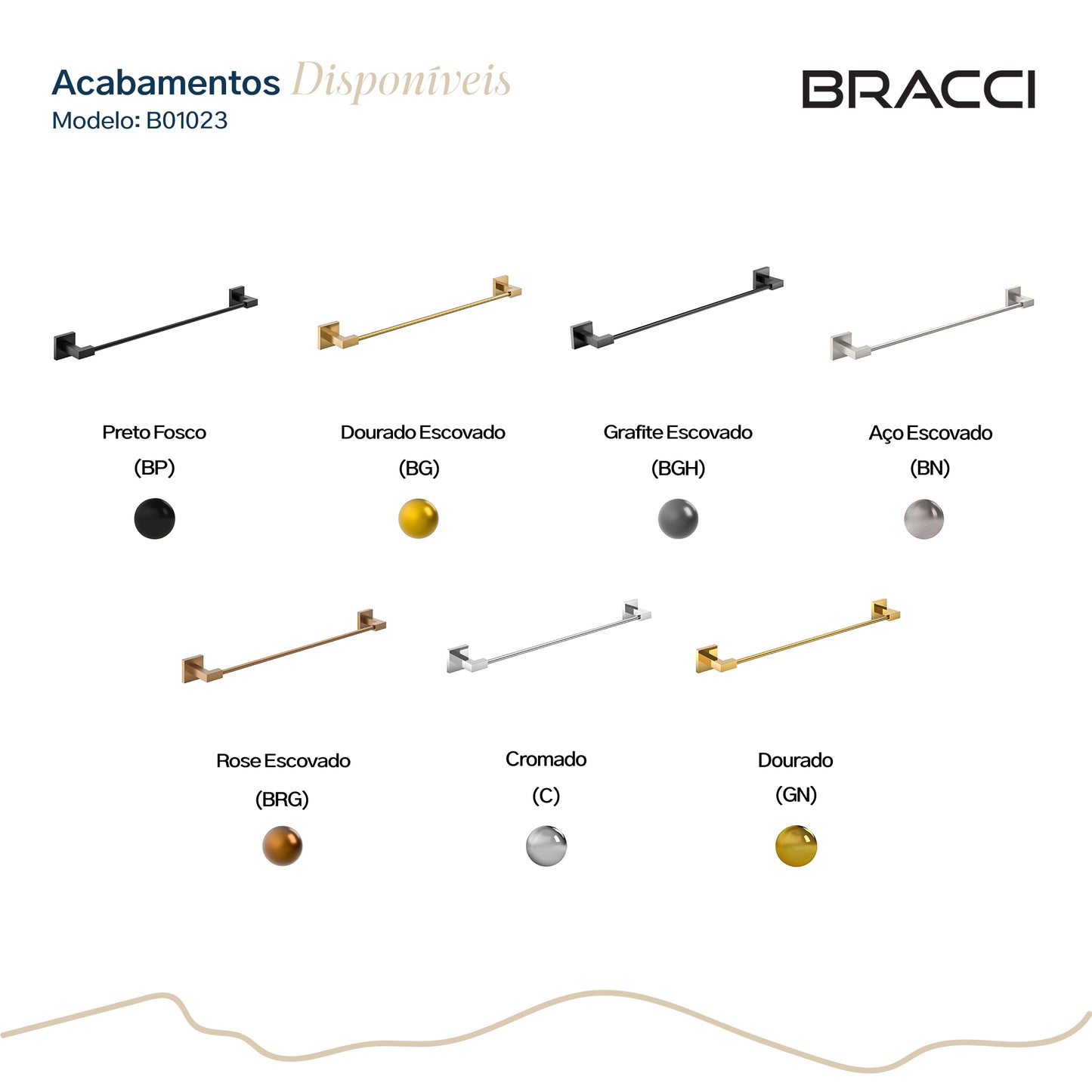 TOALHEIRO SIMPLES DOURADO VERCCI
