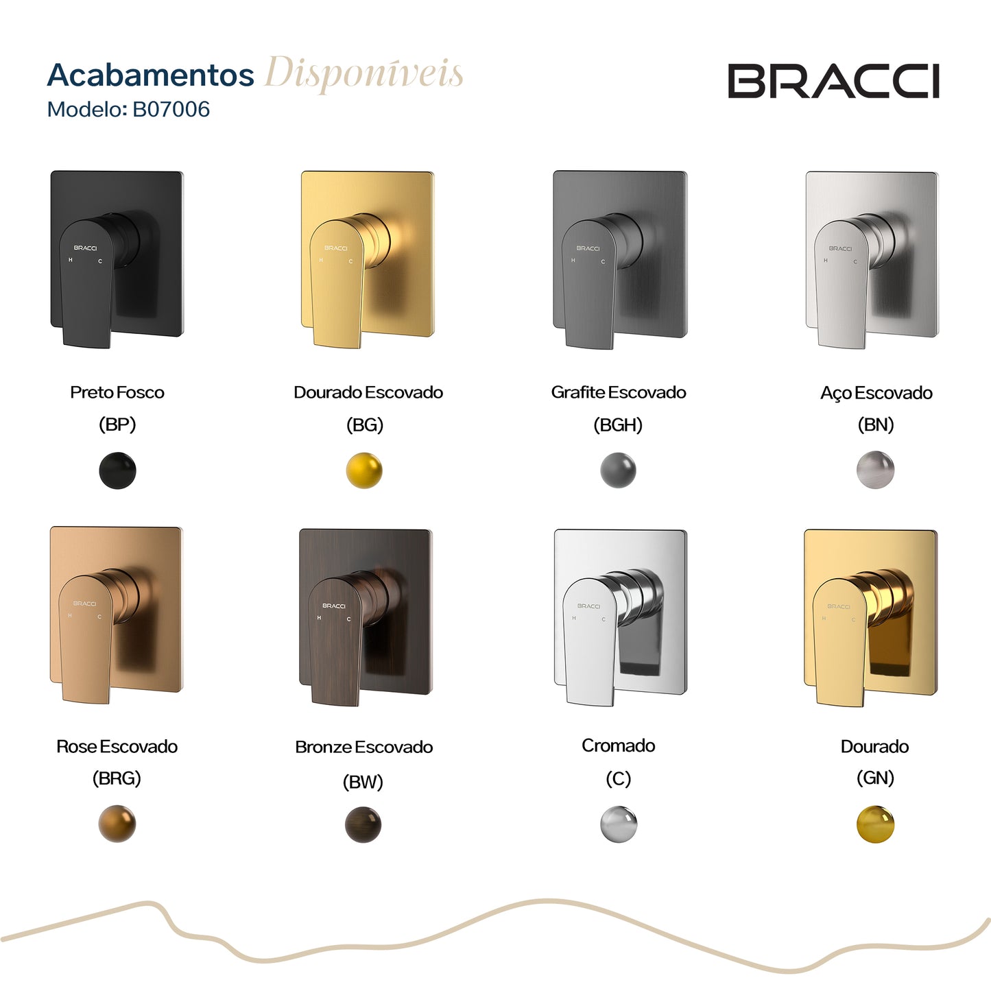 ACABAMENTO MONOCOMANDO CHUVEIRO DOURADO NANOTECNOLOGIA