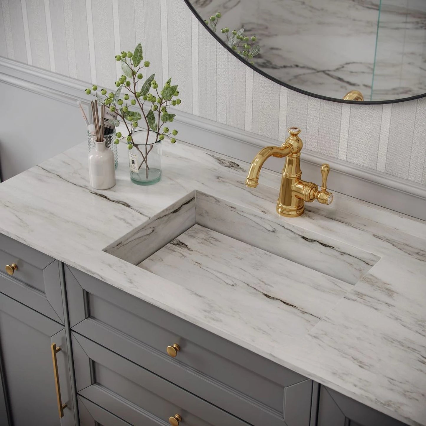 TORNEIRA MONOCOMANDO Q/F ST CLAIRE DOURADO