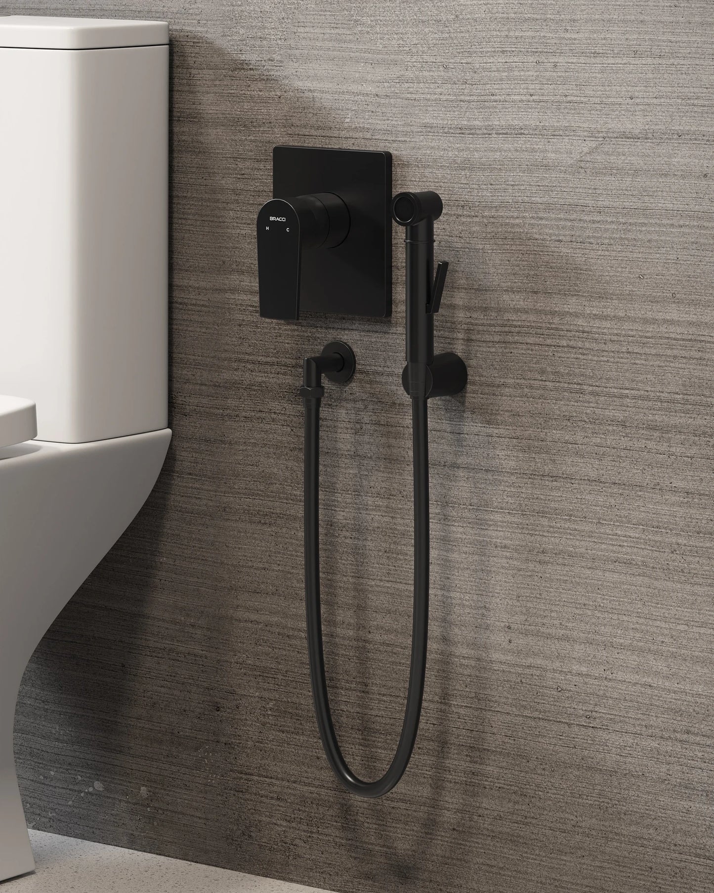 ACABAMENTO MONOCOMANDO DUCHA HIGIÊNICA PRETO FOSCO