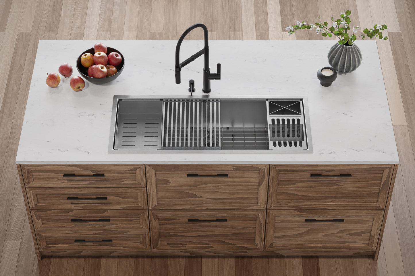 CUBA DE COZINHA WORKSTATION 110CM AÇO INOX