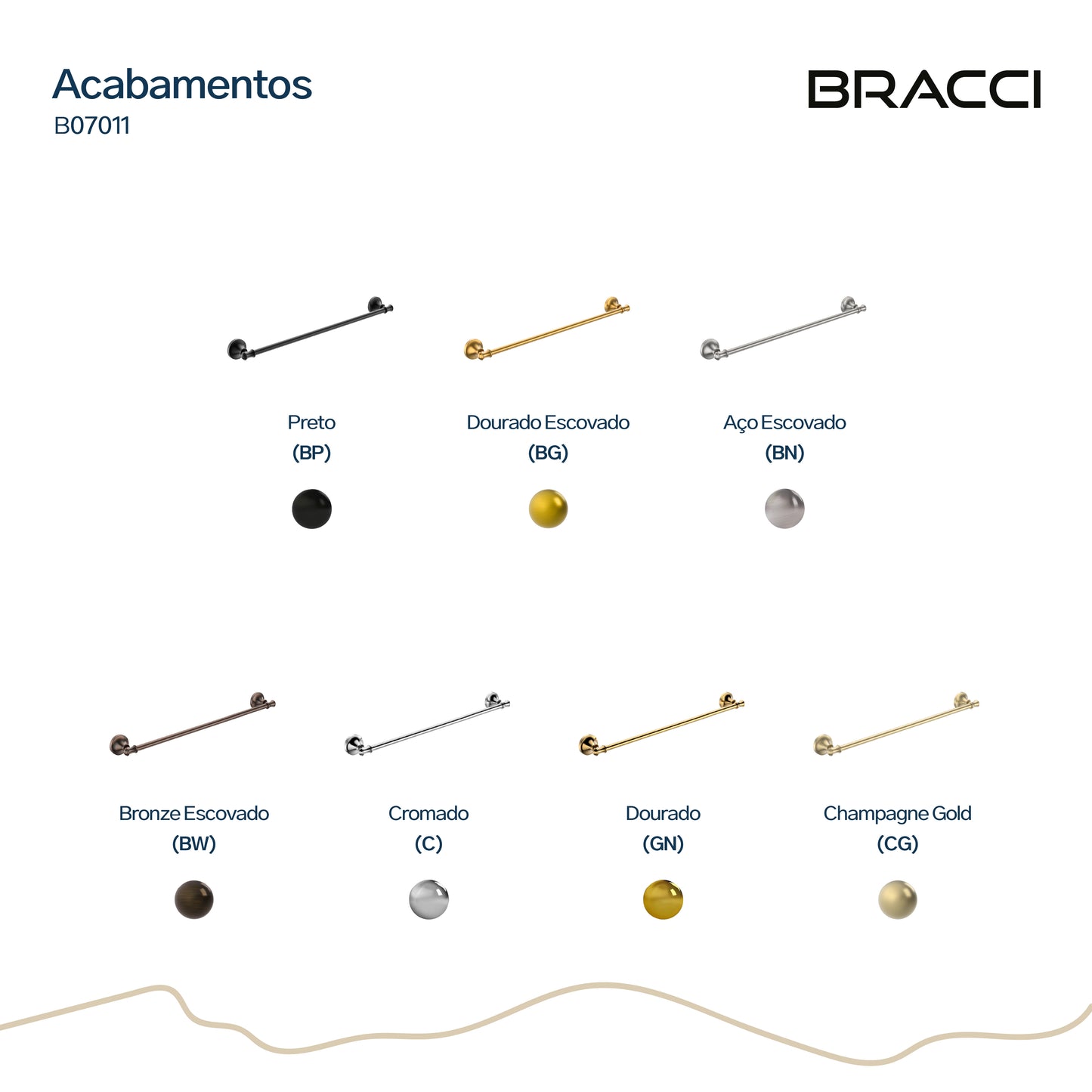 TOALHEIRO SIMPLES ST CLAIRE DOURADO NANOTECNOLOGIA