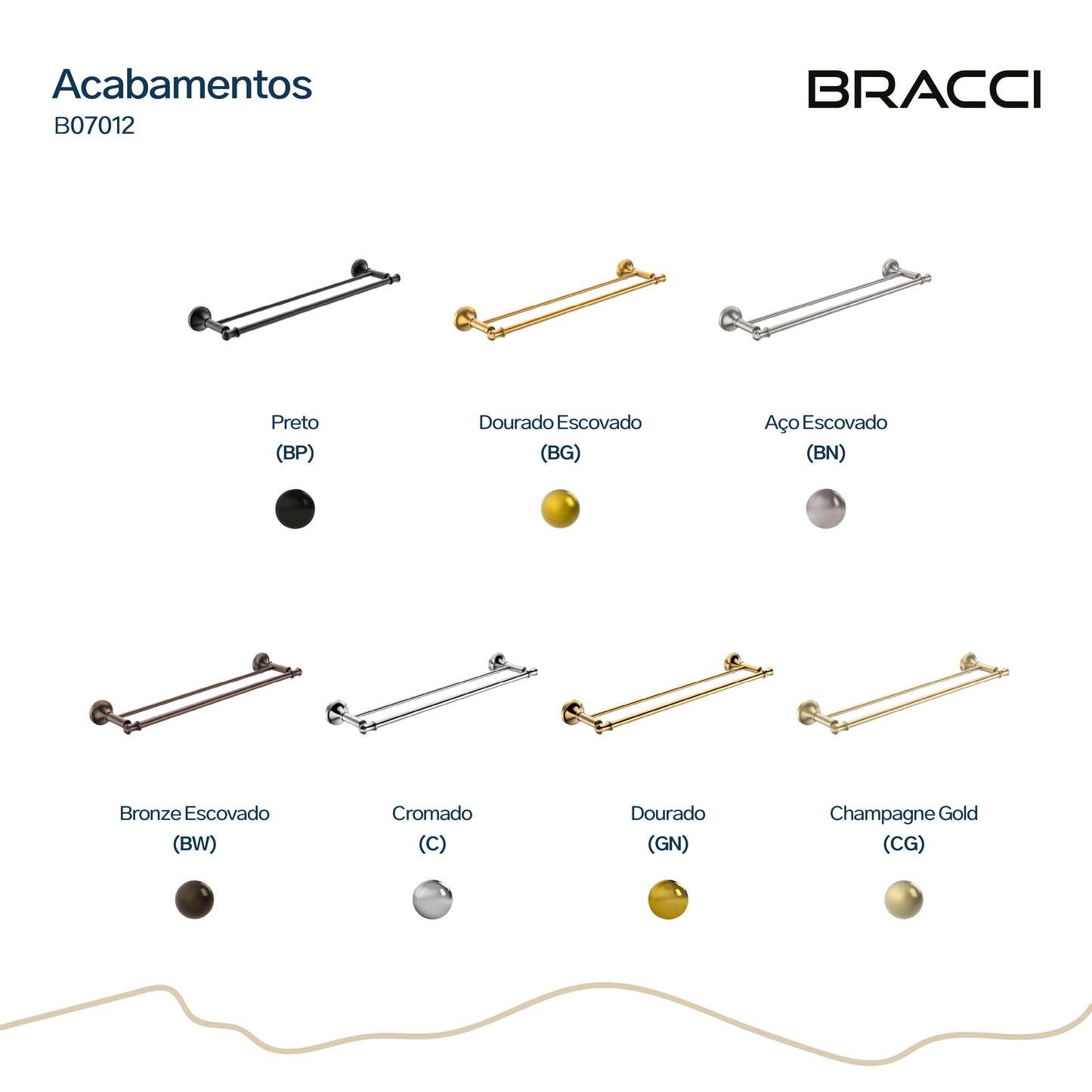 TOALHEIRO DUPLO ST CLAIRE PRETO