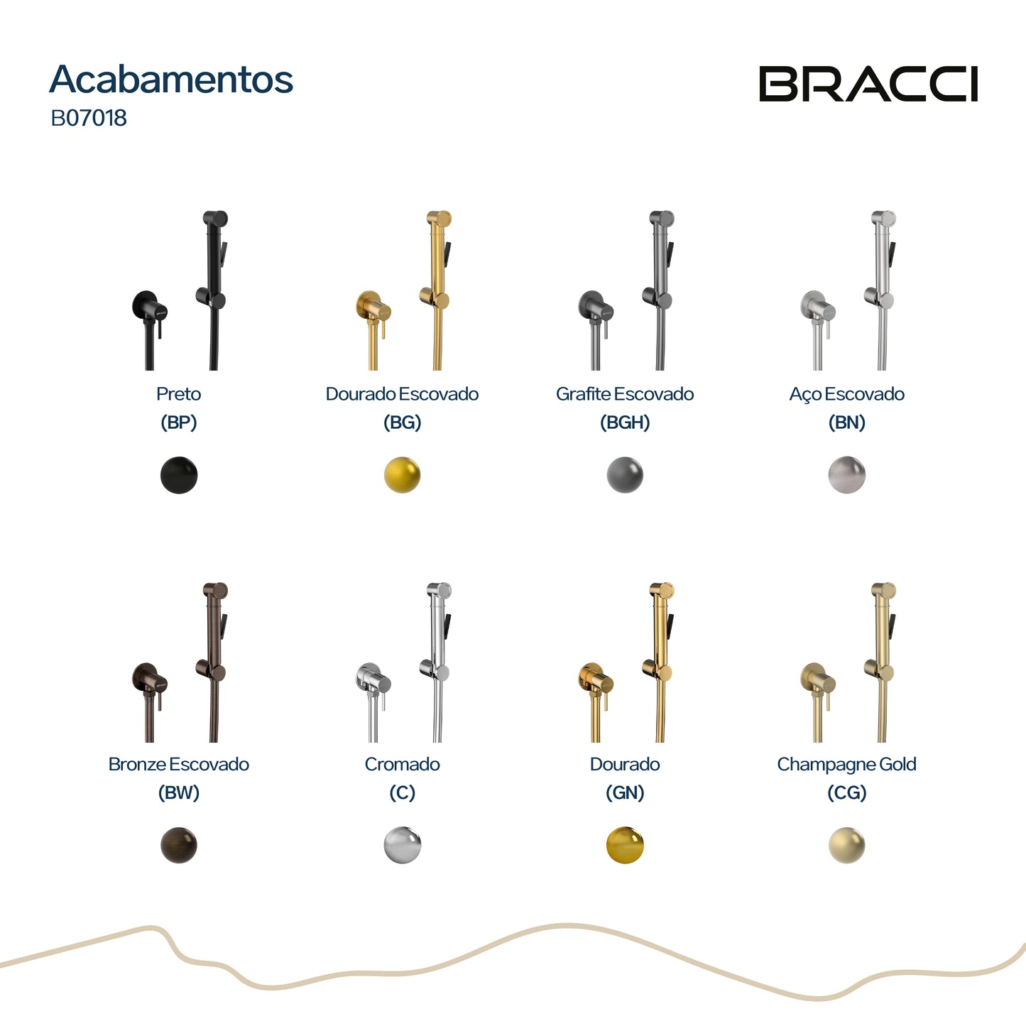 DUCHA HIGIÊNICA AÇO ESCOVADO ÁGUA FRIA