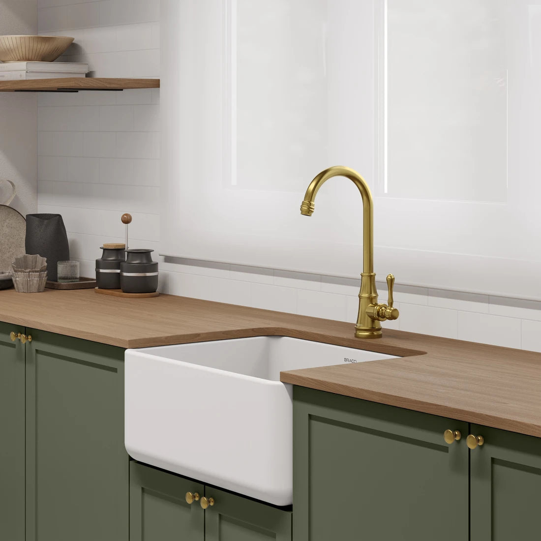 TORNEIRA MONOCOMANDO Q/F ST CLAIRE DOURADO ESCOVADO