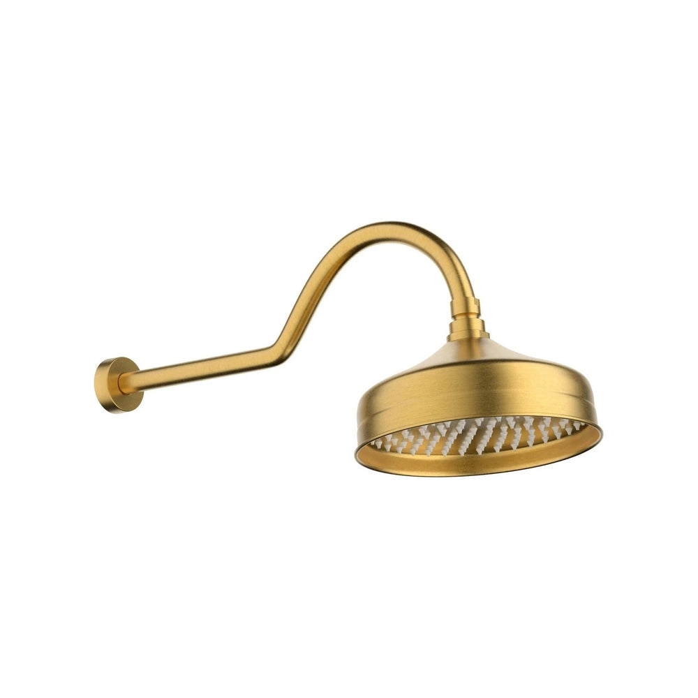 CHUVEIRO DE PAREDE DOURADO ESCOVADO