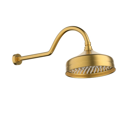 CHUVEIRO DE PAREDE DOURADO ESCOVADO