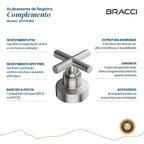 ACABAMENTO DE REGISTRO AÇO ESCOVADO