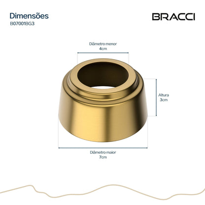 CANOPLA ACABAMENTO DE REGISTRO 30MM DOURADO ESCOVADO