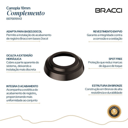 CANOPLA ACABAMENTO DE REGISTRO BRONZE ESCOVADO