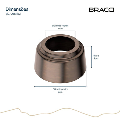 CANOPLA ACABAMENTO DE REGISTRO 30MM BRONZE ESCOVADO