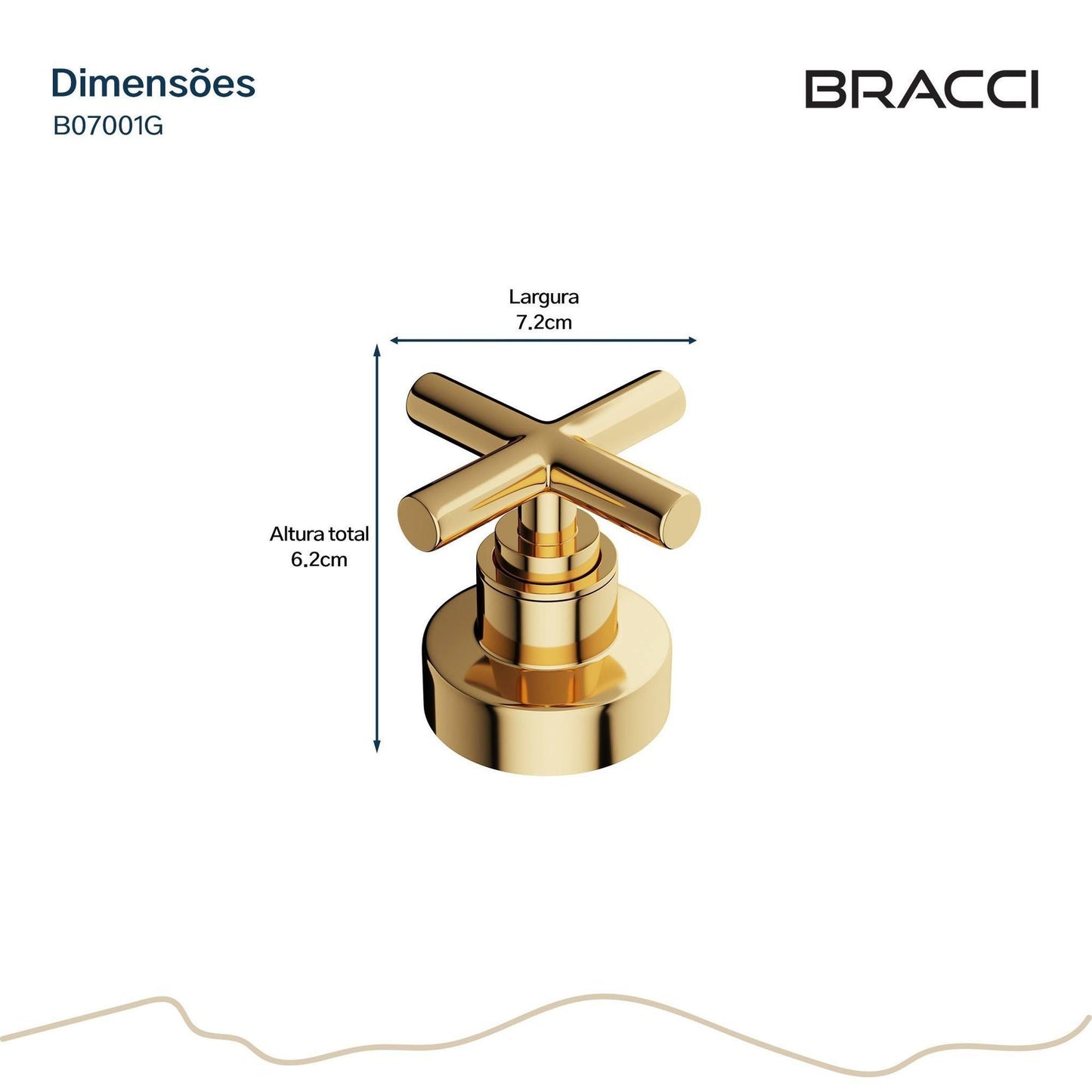 ACABAMENTO DE REGISTRO DOURADO