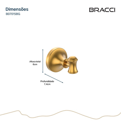 GANCHO SIMPLES ST CLAIRE DOURADO ESCOVADO
