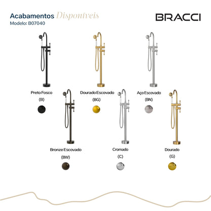 TORNEIRA MONOCOMANDO Q/F PARA BANHEIRAS DOURADO ESCOVADO