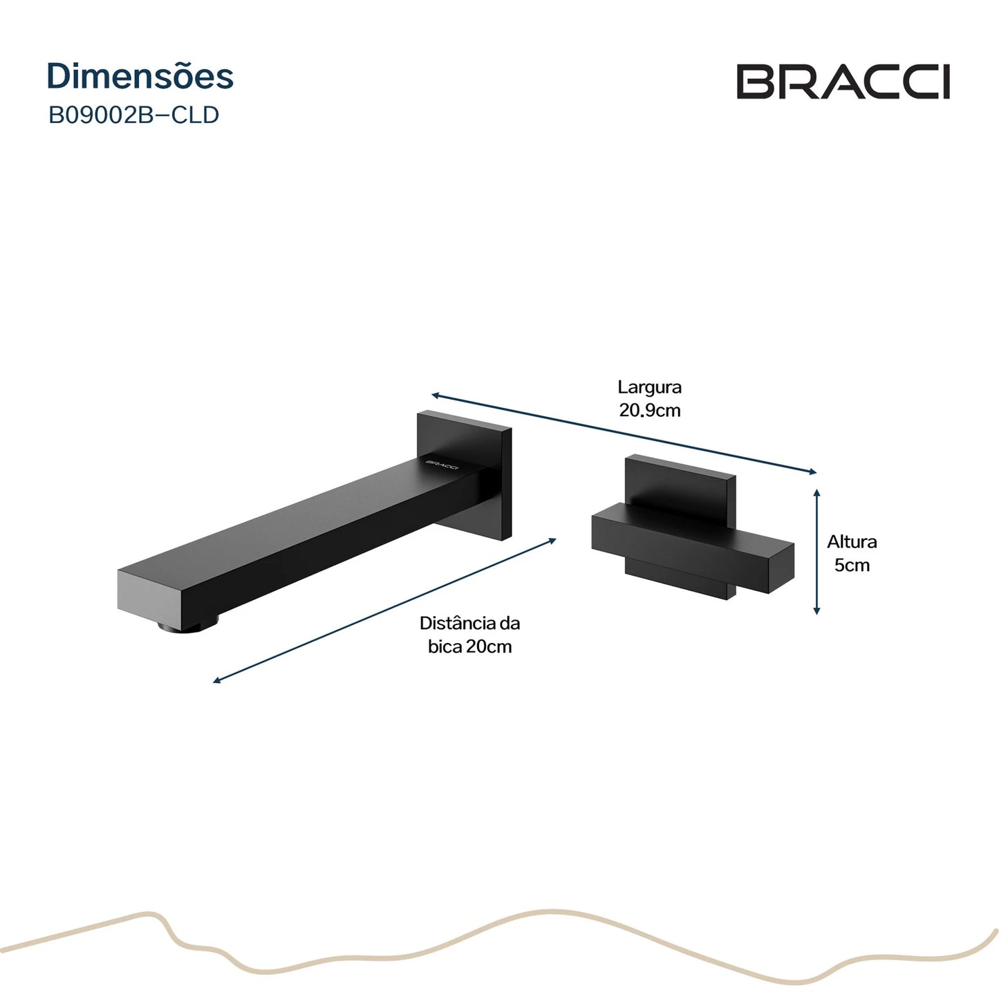 TORNEIRA ÁGUA FRIA PAREDE VERCCI PRETO