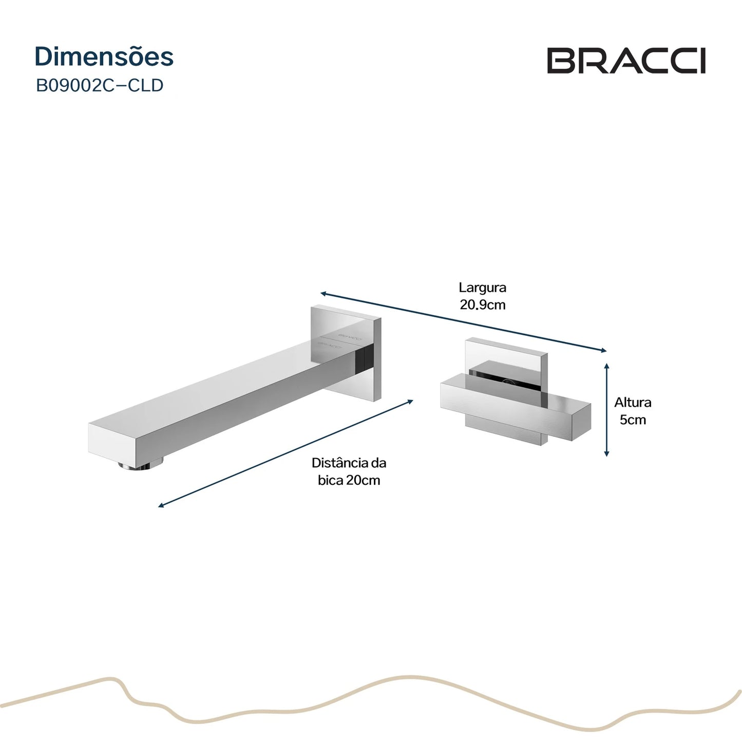 TORNEIRA ÁGUA FRIA PAREDE VERCCI CROMADO