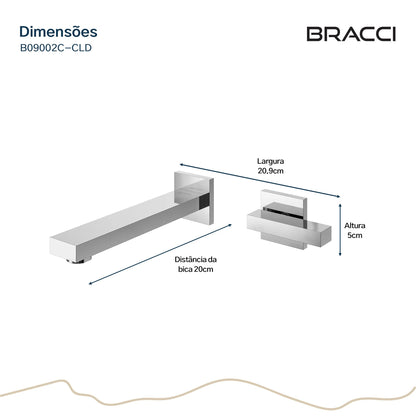 TORNEIRA ÁGUA FRIA PAREDE VERCCI CROMADO