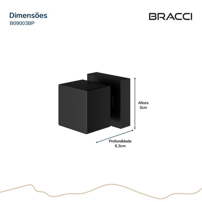 ACABAMENTO DE REGISTRO QUADRADO PRETO PVD