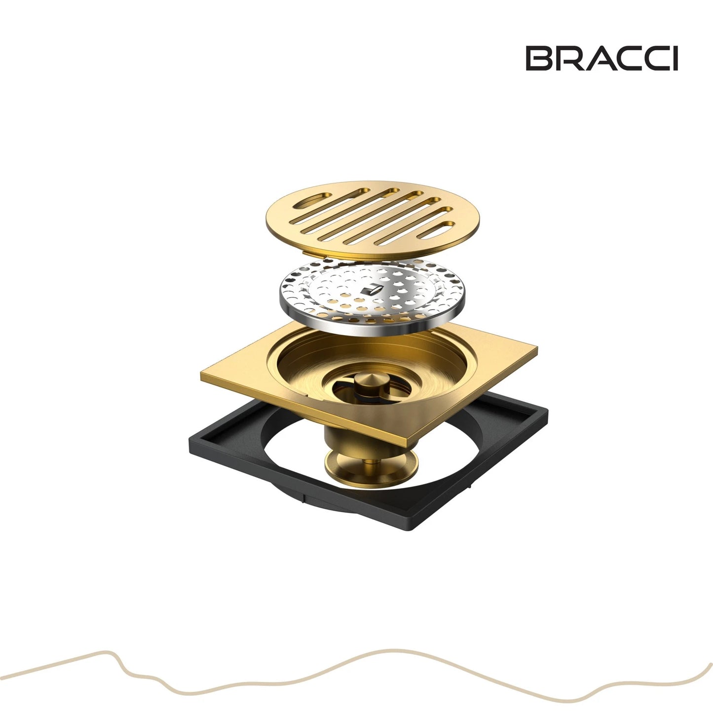 RALO 10X10 DOURADO ESCOVADO