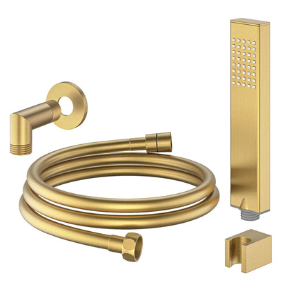 KIT DESVIADOR CHUVEIRO DE TETO MODERNO DOURADO ESCOVADO