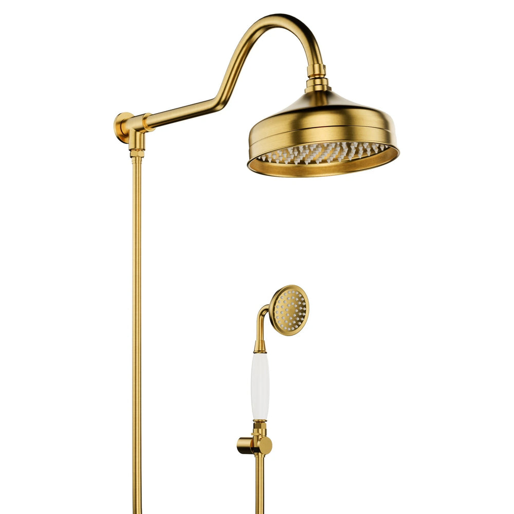 CHUVEIRO COM DESVIADOR DOURADO ESCOVADO ST CLAIRE