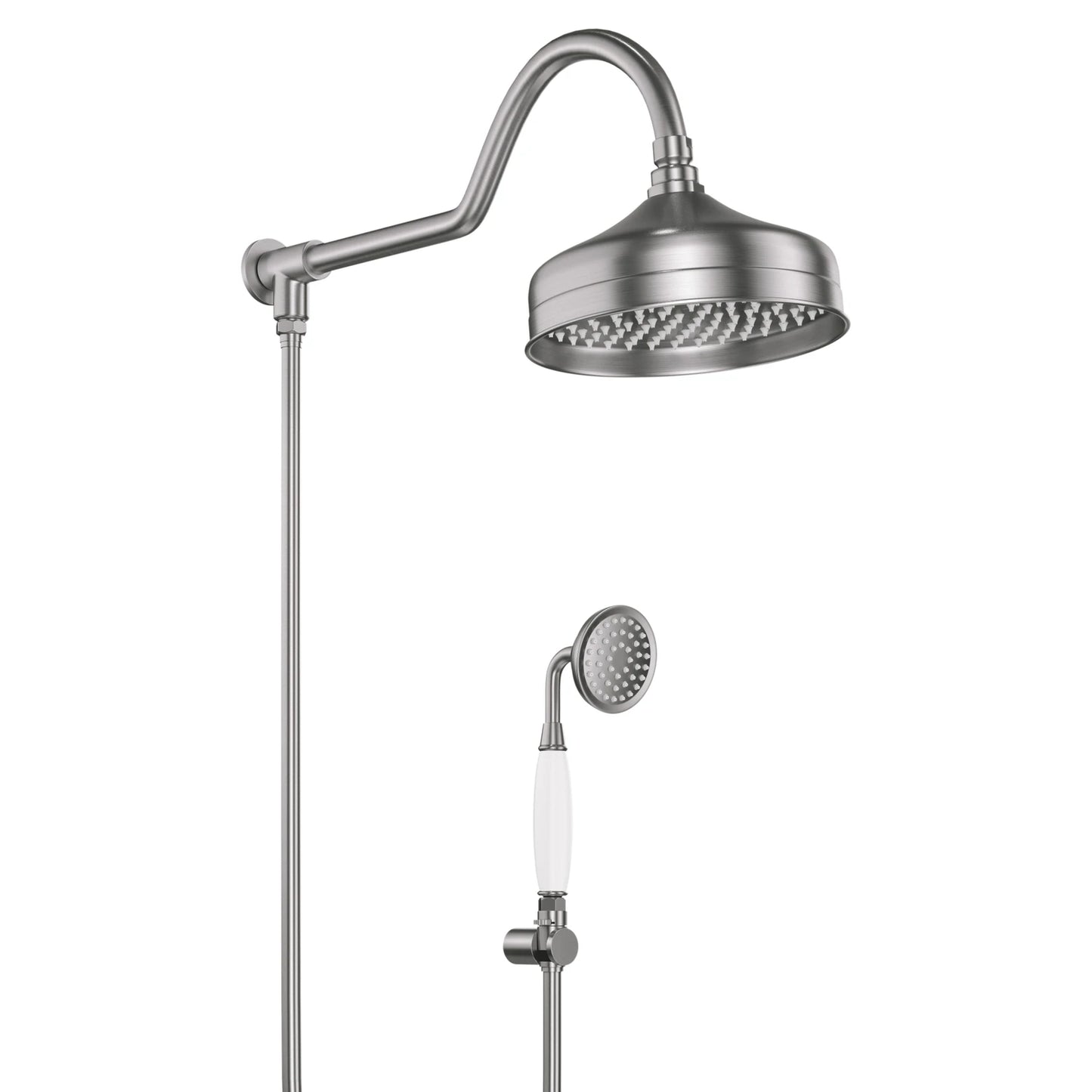 CHUVEIRO COM DESVIADOR AÇO ESCOVADO ST CLAIRE