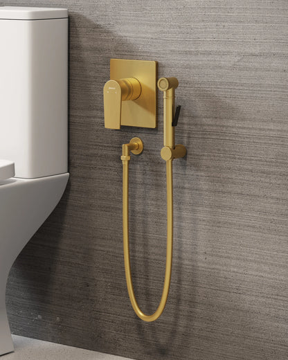 KIT DUCHA HIGIÊNICA QUENTE/FRIA DOURADO ESCOVADO