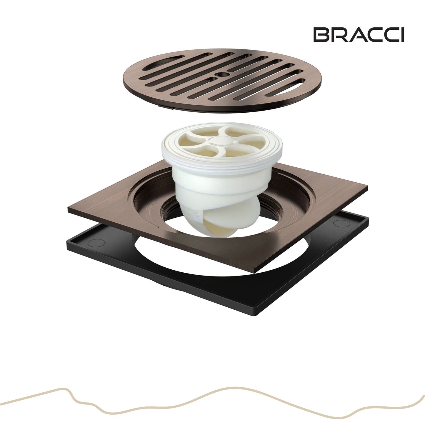 RALO 15X15 BRONZE ESCOVADO