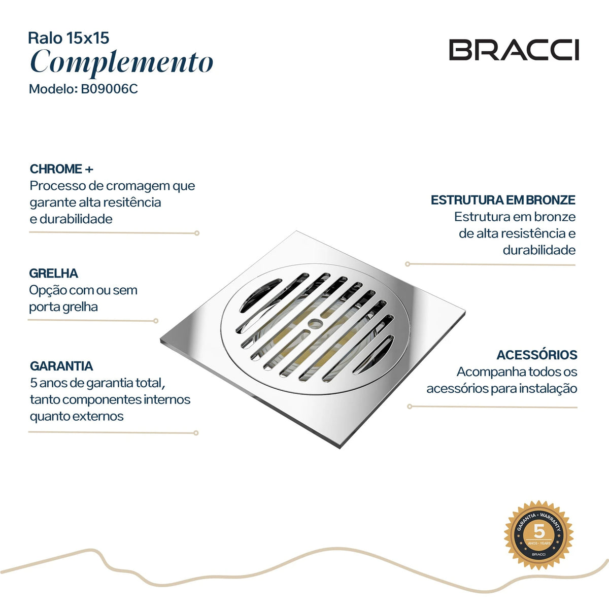 RALO 15X15 CROMADO