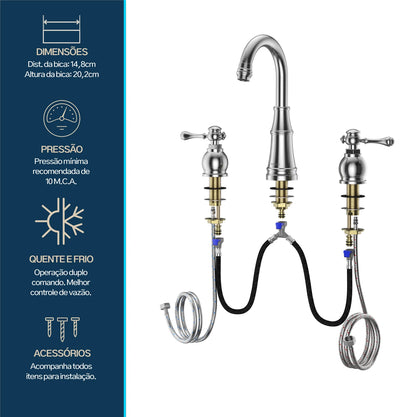 TORNEIRA DUPLO COMANDO Q/F ST CLAIRE PRETO