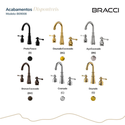 TORNEIRA DUPLO COMANDO Q/F ST CLAIRE AÇO ESCOVADO