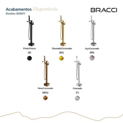 TORNEIRA MONOCOMANDO Q/F PARA BANHEIRAS AÇO ESCOVADO