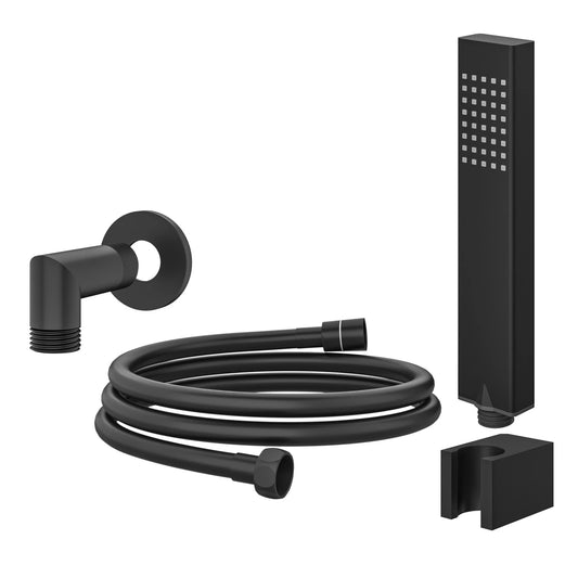 KIT DESVIADOR CHUVEIRO DE TETO MODERNO PRETO FOSCO