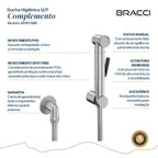 KIT DUCHA HIGIÊNICA QUENTE/FRIA AÇO ESCOVADO
