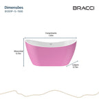 BANHEIRA DE IMERSÃO LAUREN 1.50M ROSA