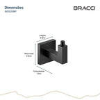 GANCHO SIMPLES PRETO FOSCO VENZA PVD