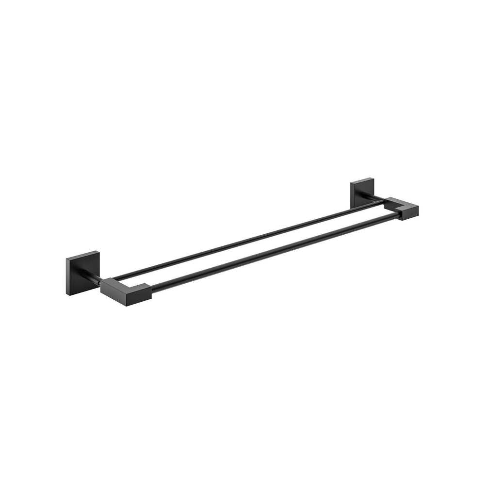 TOALHEIRO DUPLO PRETO FOSCO VENZA PVD